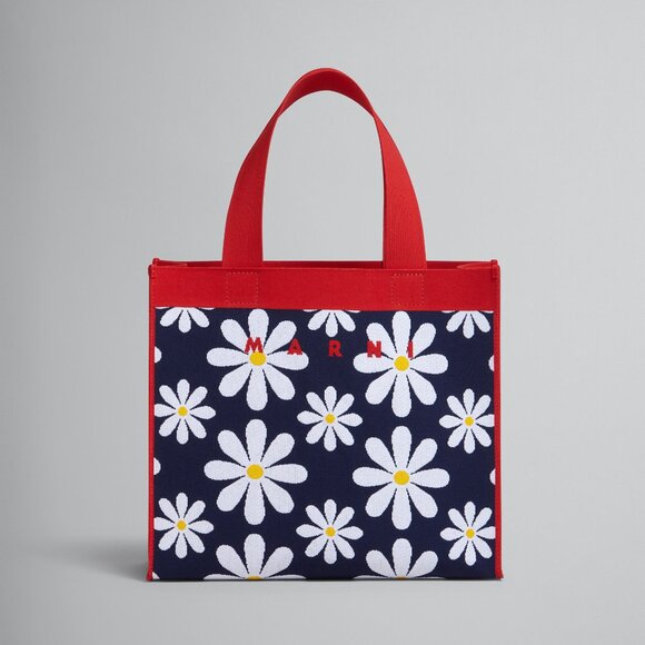 MARNI Daisy Jacquard Canvas Tote Bag - Picture 1 of 4